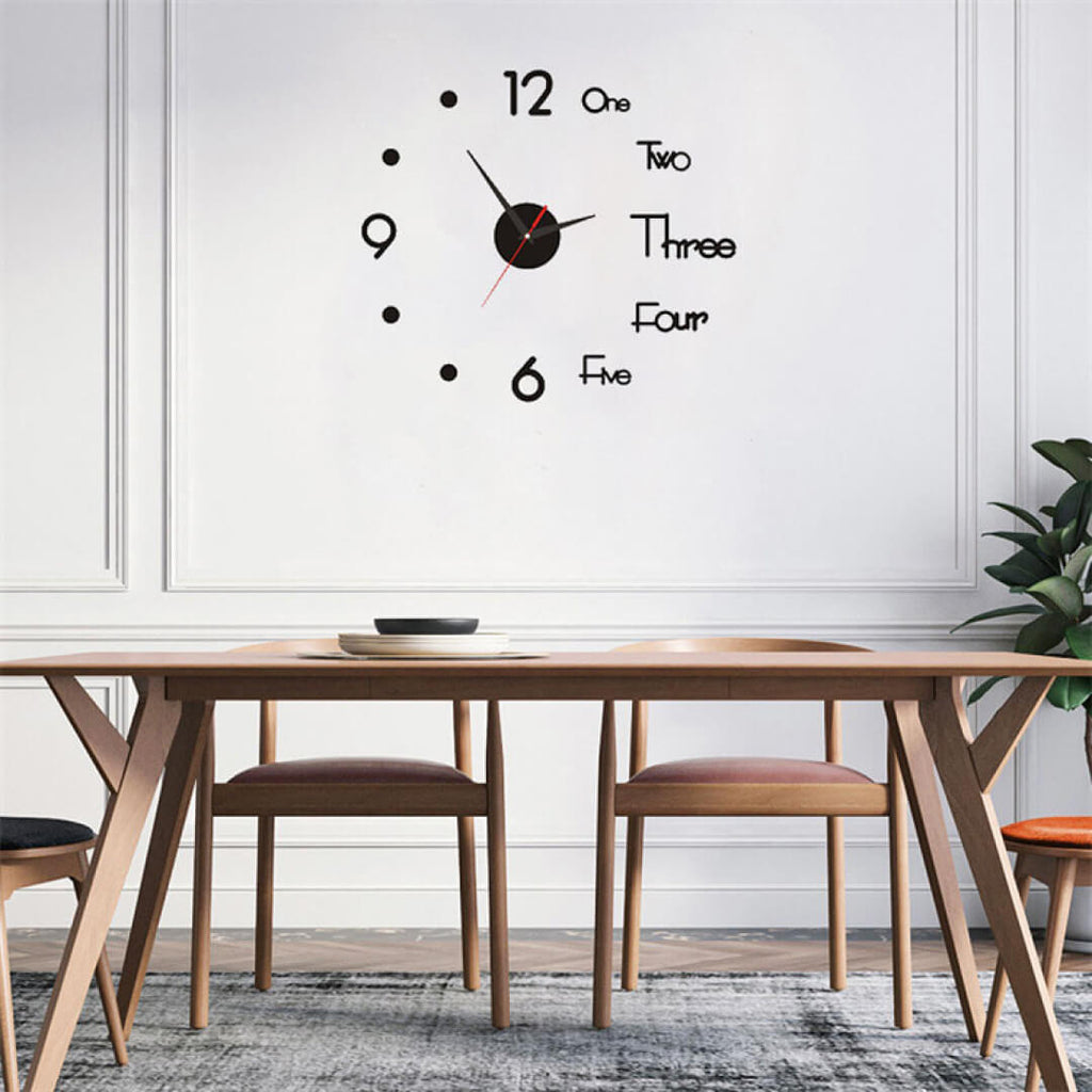 Reloj de pared adhesivo MARRÓN 40 cm