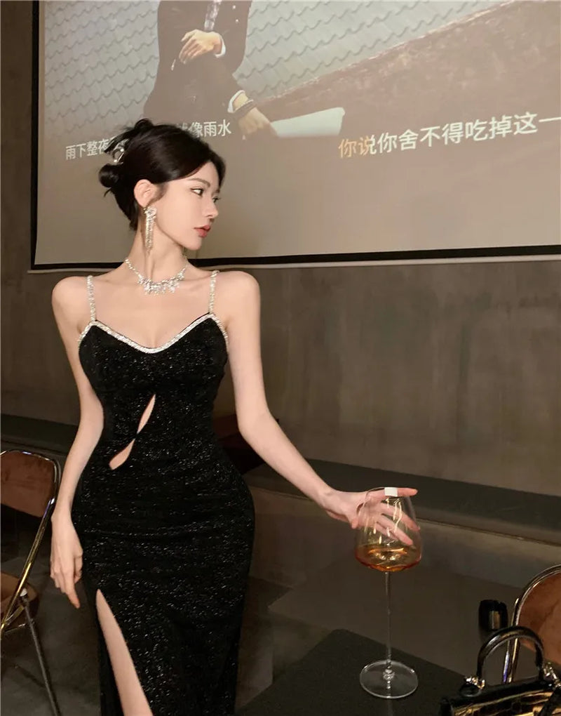 Luxury Sparkle Slim Fit Camisole Dress for Evening Events - Image 5