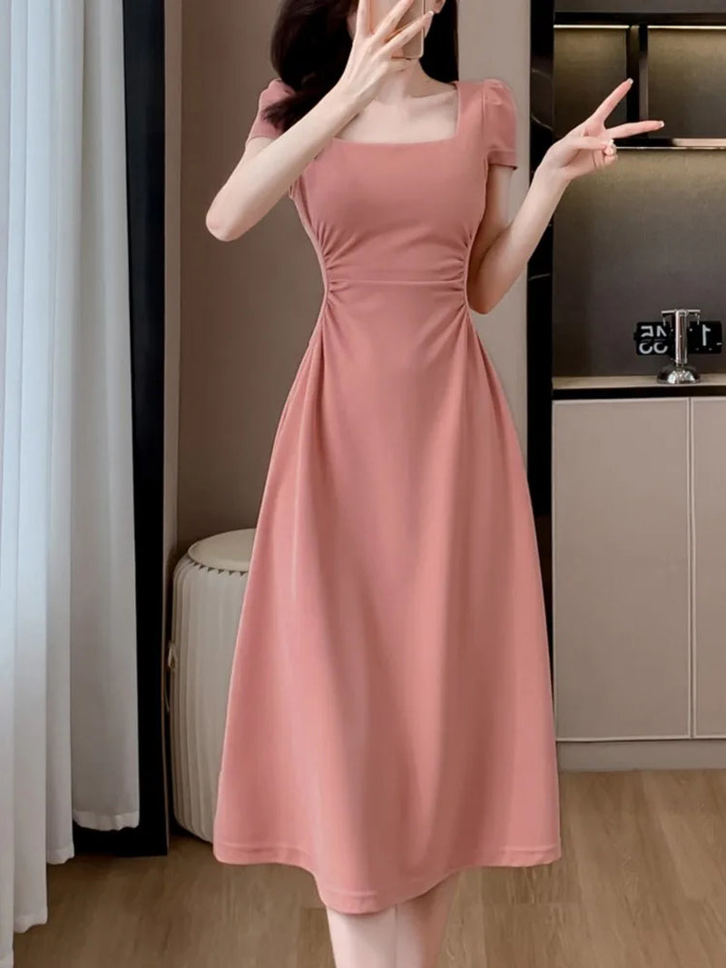 Elegant Korean A-Line Evening Dress for Women - Image 3