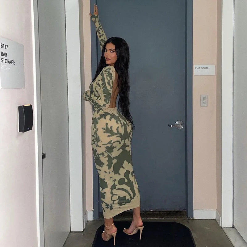 Trendy Backless Camouflage Dress for Summer Streetwear - Image 4