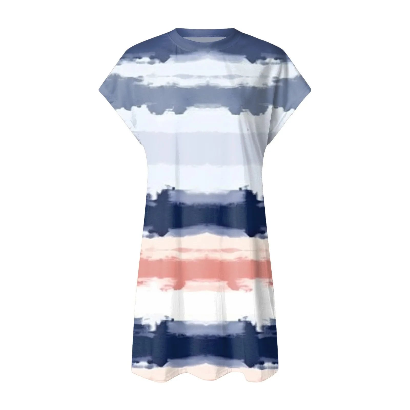 Women's Casual Striped Beach Dress - Short Sleeve & Loose Fit - Image 6