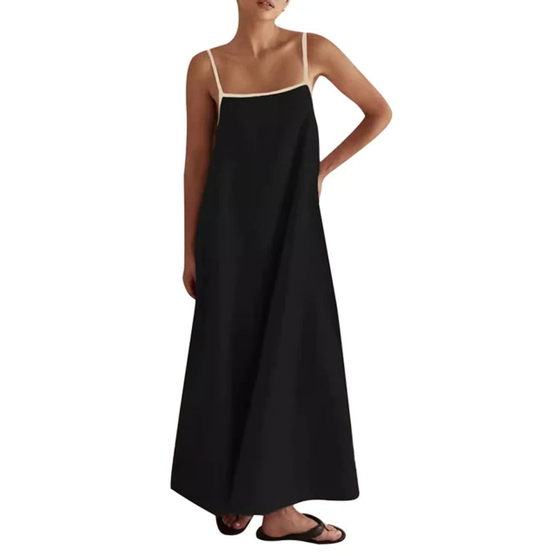 Floral Tie Shoulder Boho Maxi Dress for Summer