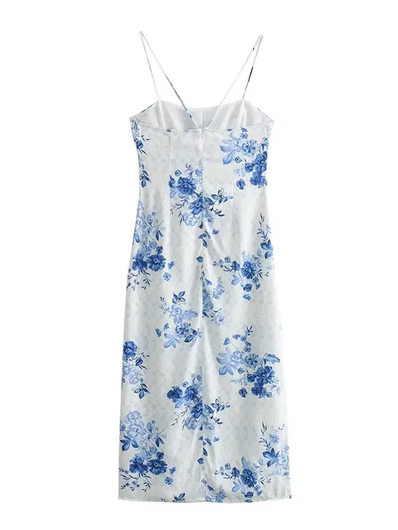 Chic Hollow Out Backless Summer Sling Dress for Women