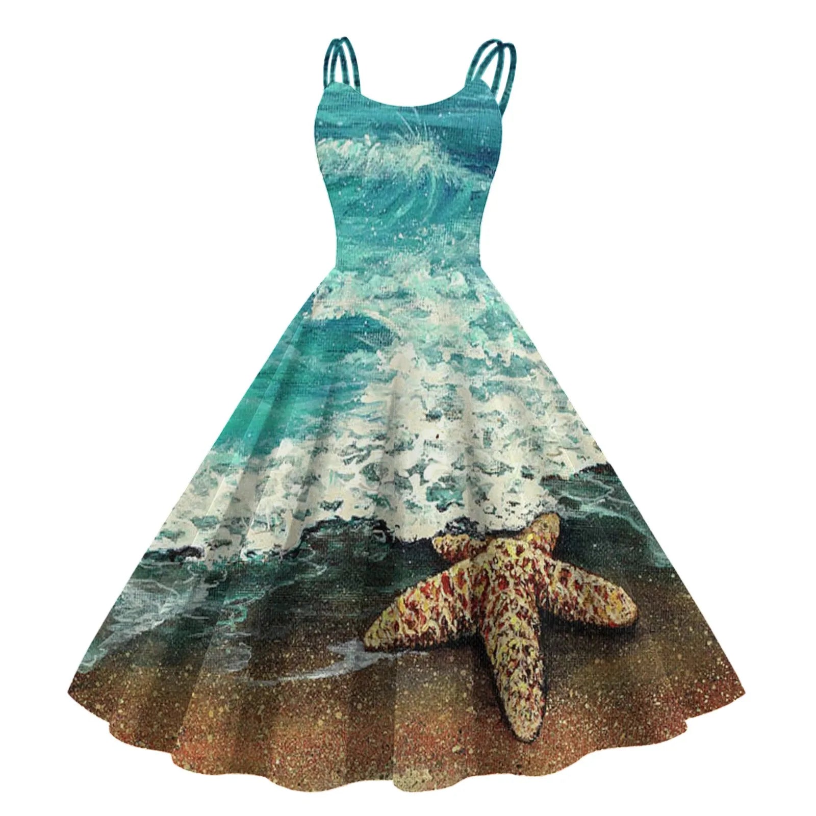 Vintage Sleeveless Knee-Length Cocktail Dress for Women - Image 6