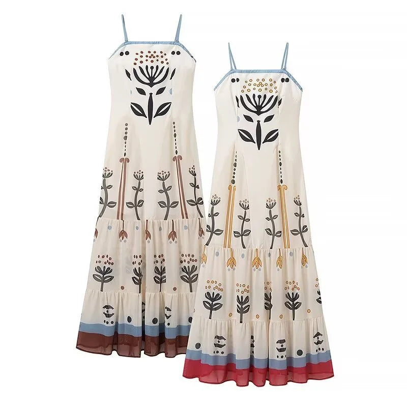 Vintage Sleeveless Midi Dress with Side Zipper for Summer - Image 2