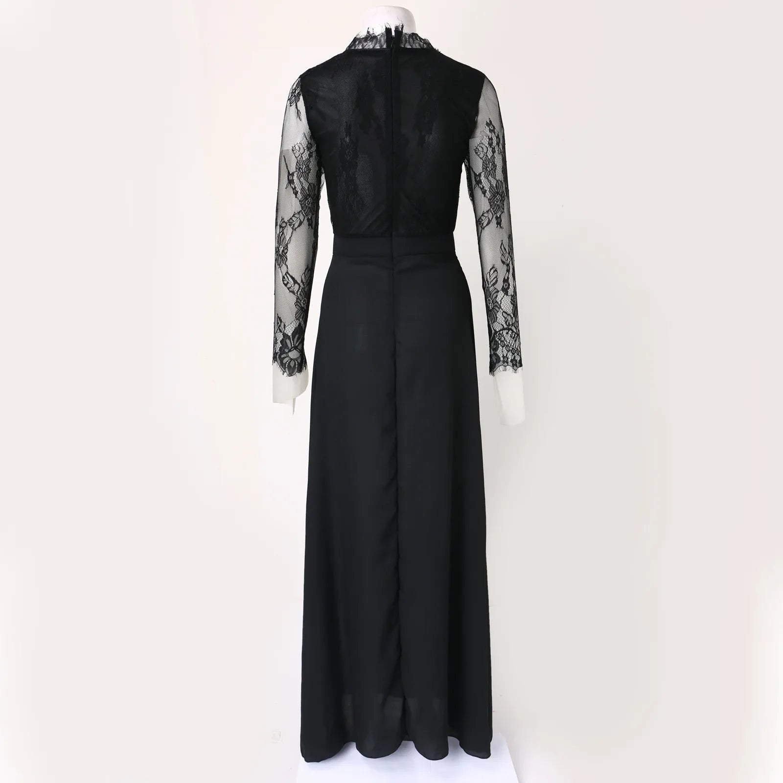 Elegant Floral Lace Maxi Dress for Weddings and Parties - Image 7