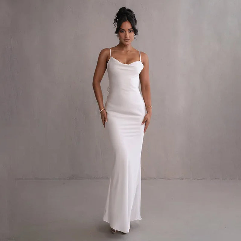 Elegant Floral Backless Maxi Dress for Women - Image 10