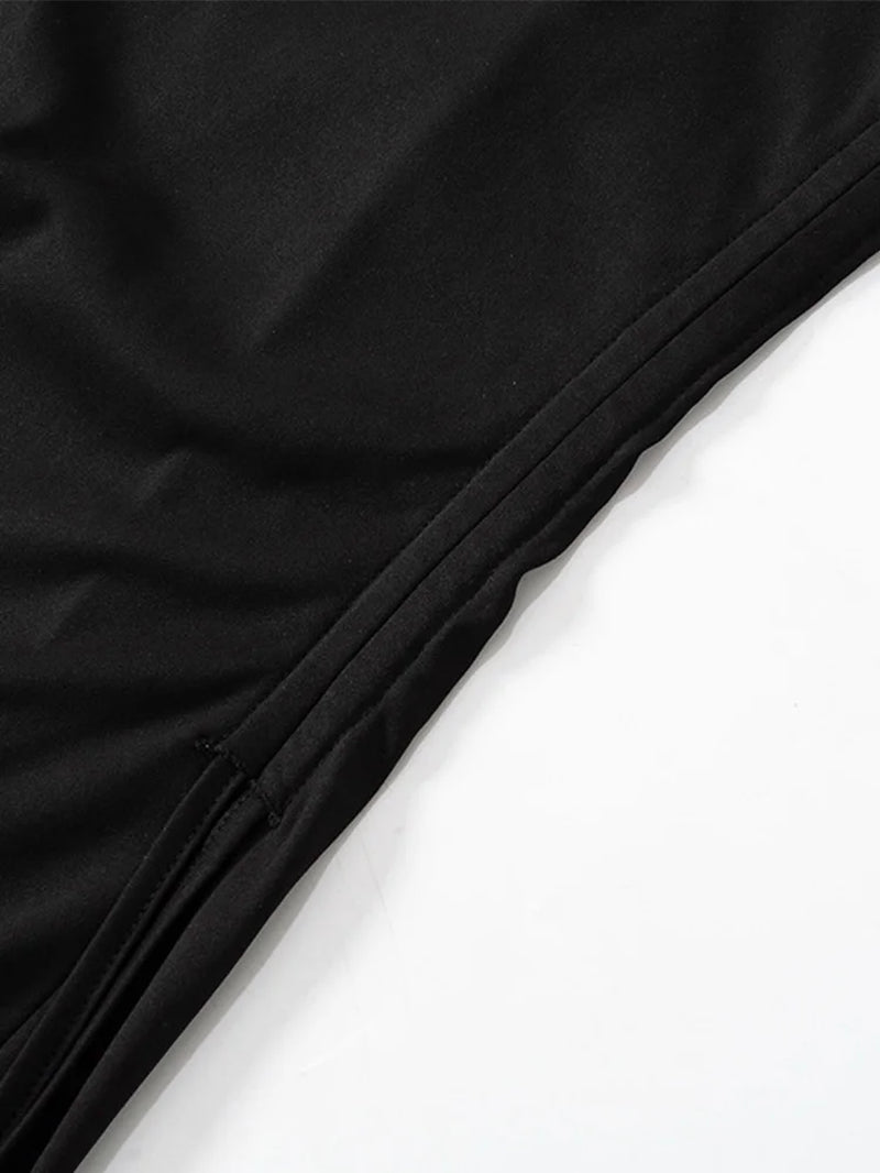 Gothic Black Split Bodycon Mini Dress for Parties - Image 3
