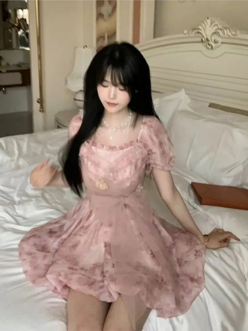 Kawaii Mesh Patchwork Princess Dress for Parties - Image 8