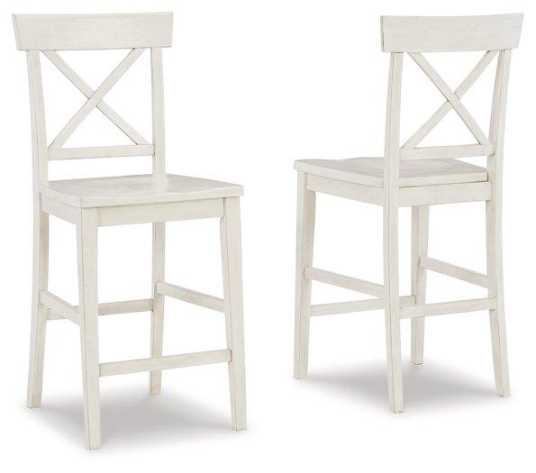 Stuven White Counter Height Bar Stool (Set of 2)
