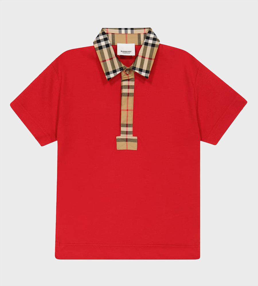 BURBERRY Polo 8062197 140962 Red FOUR Kids