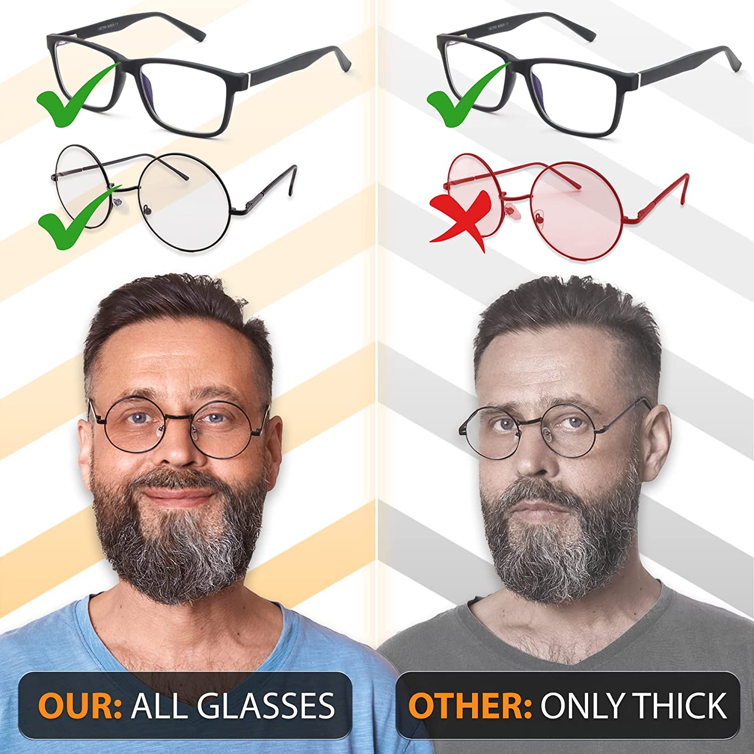 Silicone Glasses Strap Holder - No-Tail Eyeglass Strap Cord String ...