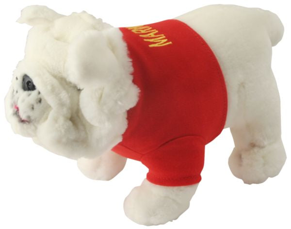 red bulldog stuffed animal