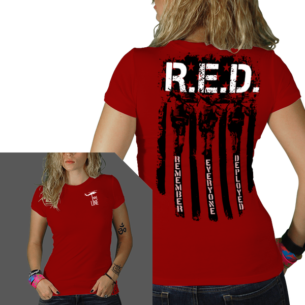 red tee shirt womens
