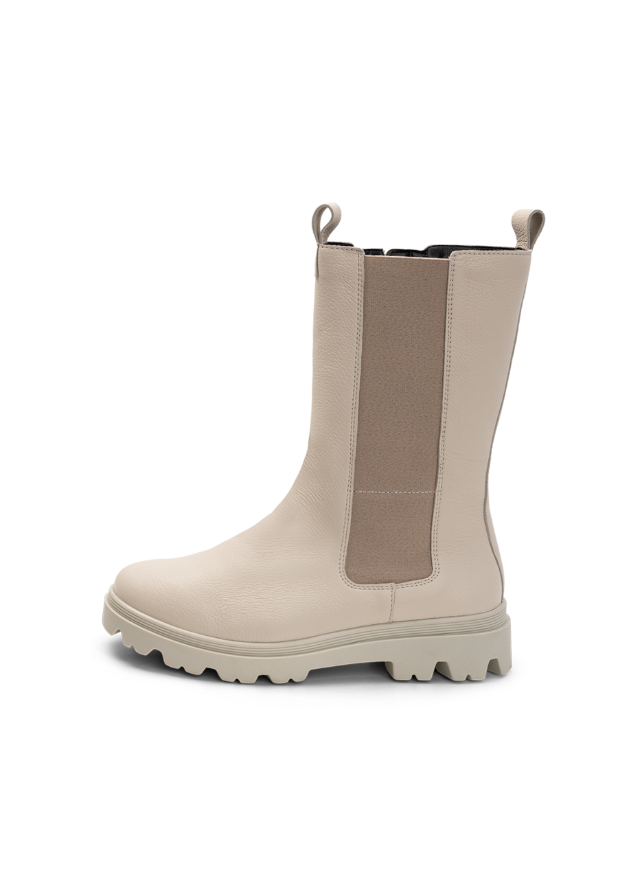 legerer Stiefel Hirschleder beige