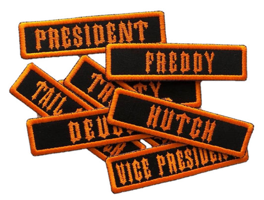 Custom Embroidered Felt Name Patches Iron on – clinch customs