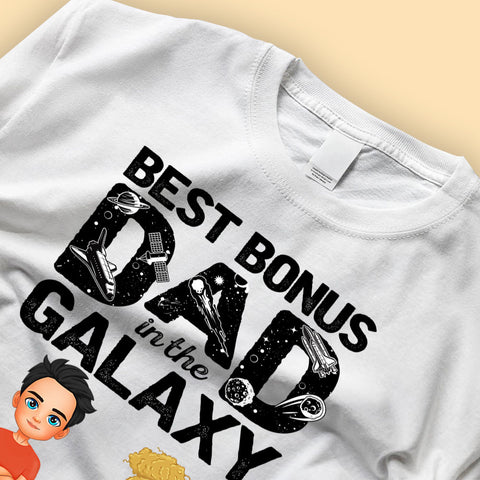 The Best Bonus Dad In The Galaxy Father's Day T-Shirt