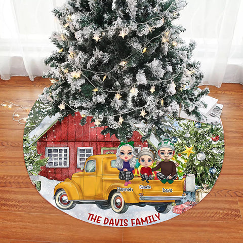 Hi there! Please rewrite my text to seem friendlier. Thanks!Create unforgettable holiday memories with our "On-The-Car Together Personalized Christmas Tree Skirt for Family." Celebrating your family's unique narrative with bespoke décor is great! This tree skirt is beautifully crafted of sturdy materials. Personalizing it with your family's name makes it a treasured Christmas keepsake. Bright, entertaining family Christmas car trips capture the spirit of the season! Personalize your family Christmas tree skirt to add magic to your holiday decorations. Add some Christmas cheer with the "On-The-Car Together" tree skirt. Glad to hear! Personalization improves the experience.