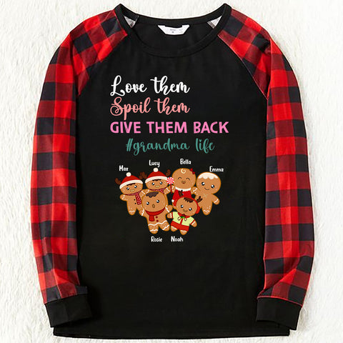 Love Them Spoil Them Give Them Back - Grandma Personalized Shirt