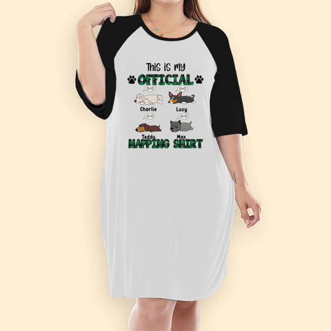 Custom Dog Night Gown For Women This Is My Official Napping Shirt