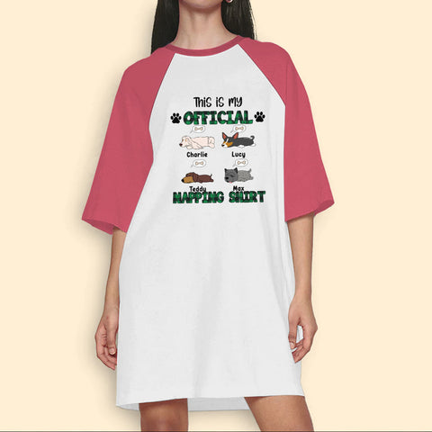 Custom Dog Night Gown For Women This Is My Official Napping Shirt