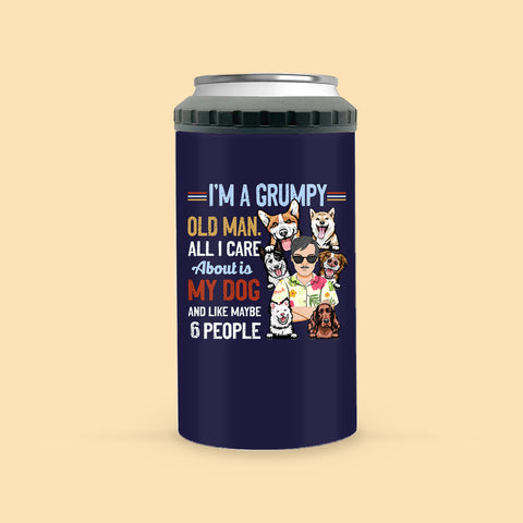Home Security System Personalized Can Cooler Tumbler For Dog Dad