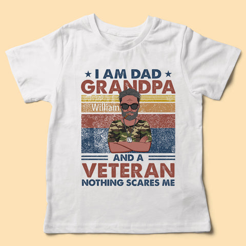 I'm A Dad Grandpa and A Veteran Personalized Fathers Day Shirts