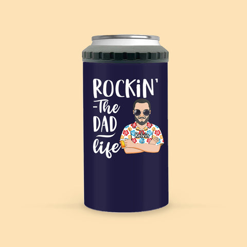 Rockin' The Dad Life Personalized Can Cooler Tumbler
