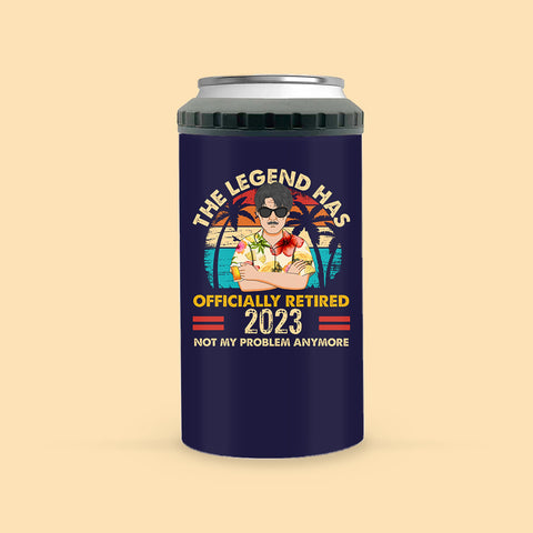 The Legend Has Retired Customized Can Cooler Tumbler For Dad