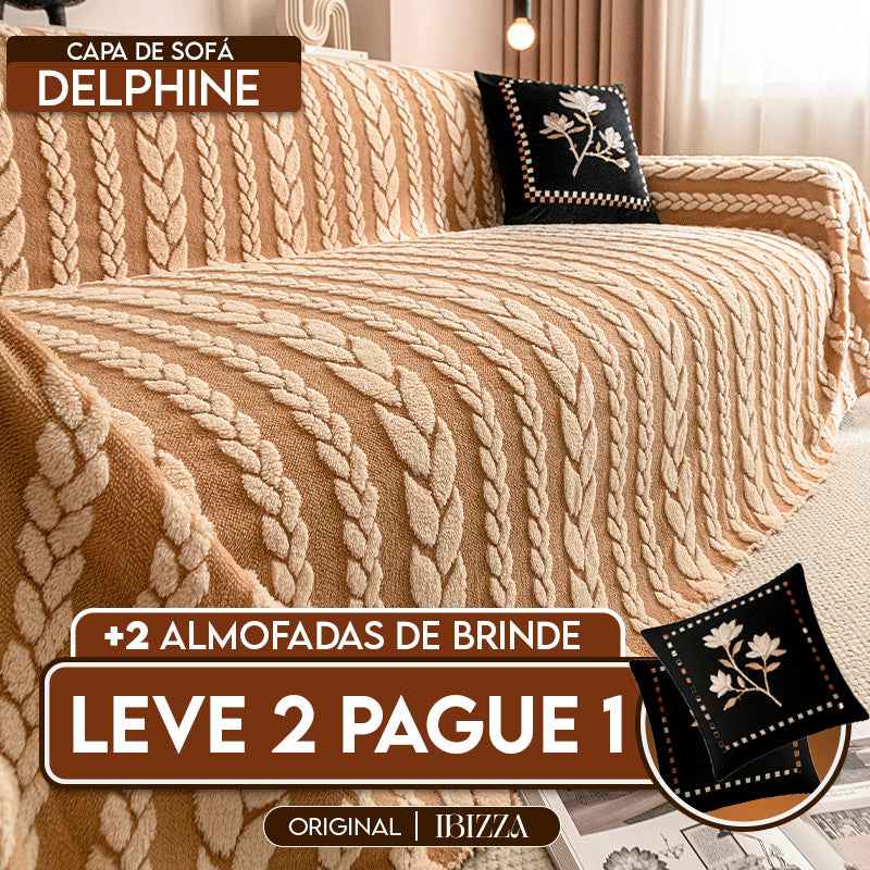 [Leve 2 Pague 1] Capa de Sofá Delphine em Algodão Nobre e Poliéster (Conforto e Luxo para o seu Lar!) +BRINDES: 2 Almofadas 7