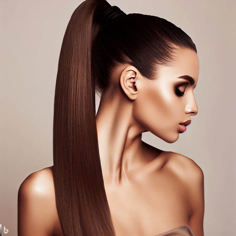 Sleek high ponytail hair extensions hairstyle