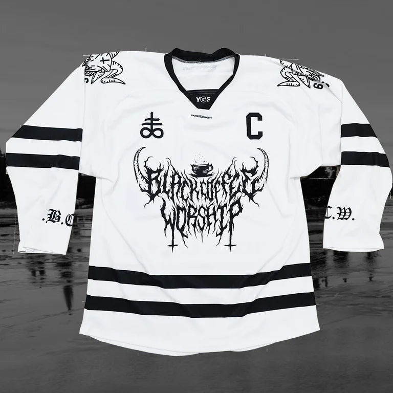 white coney island bcw furies warriors baseball jersey – Black