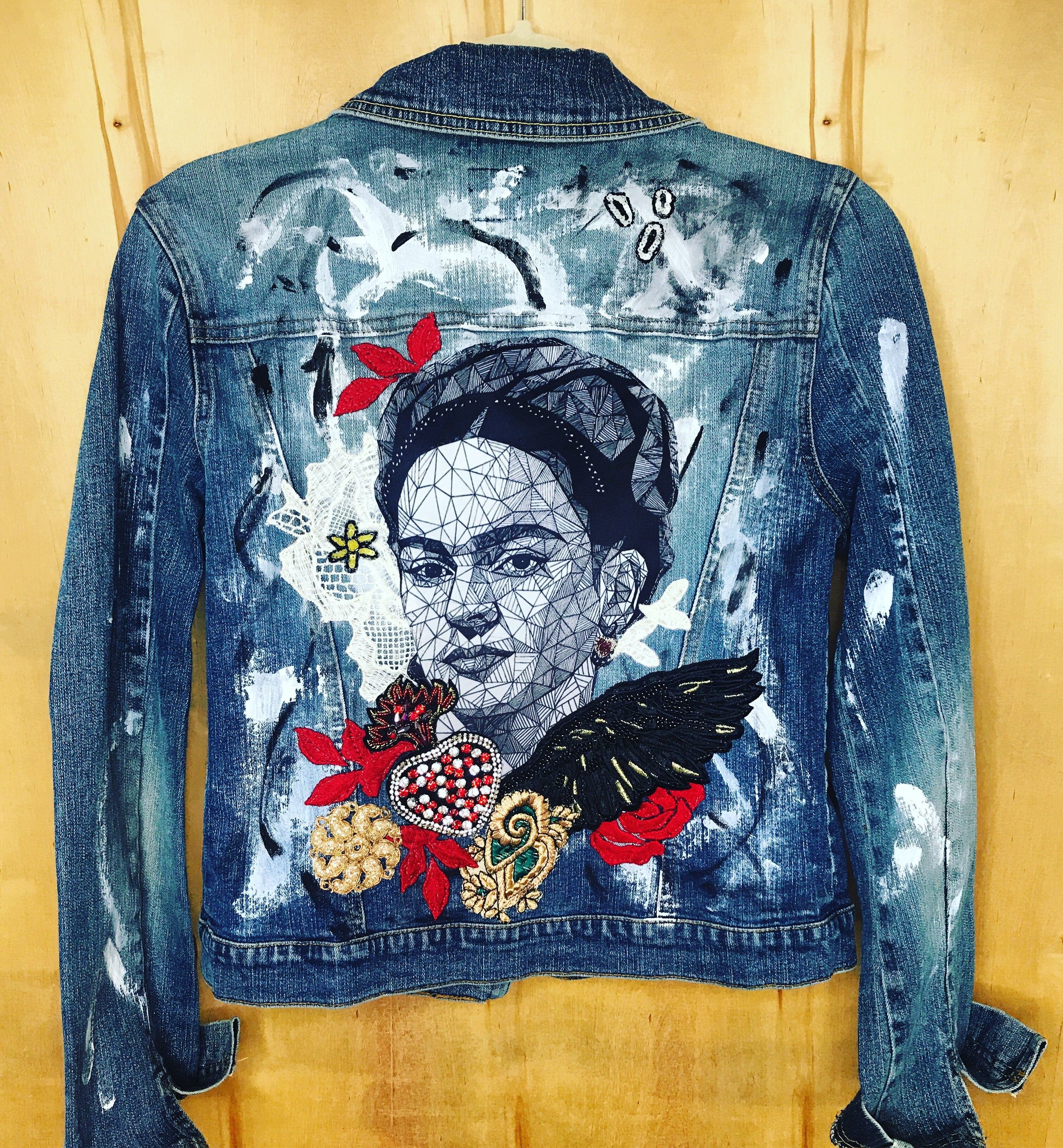 Frida bespoke hand painted Jacket