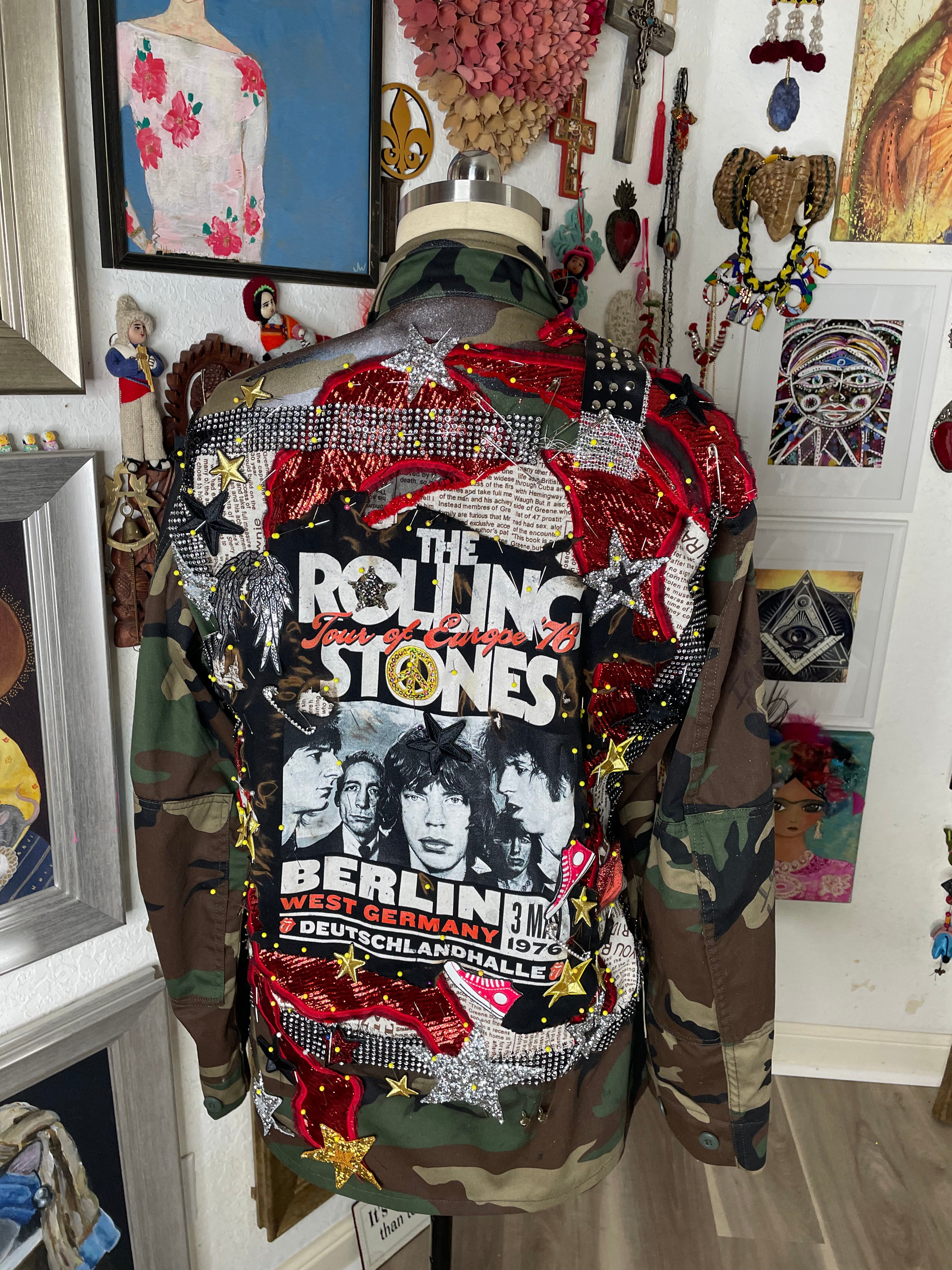 Burn me up Rolling Stones Denim Jacket