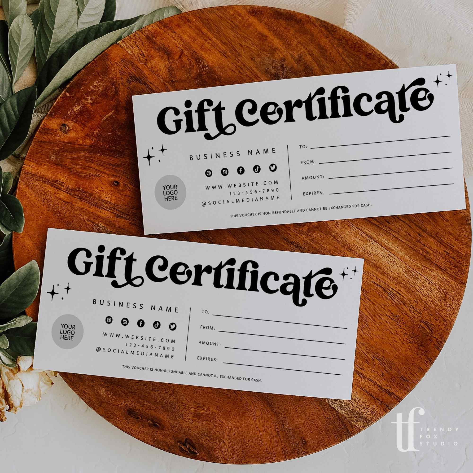 restaurant gift certificate design