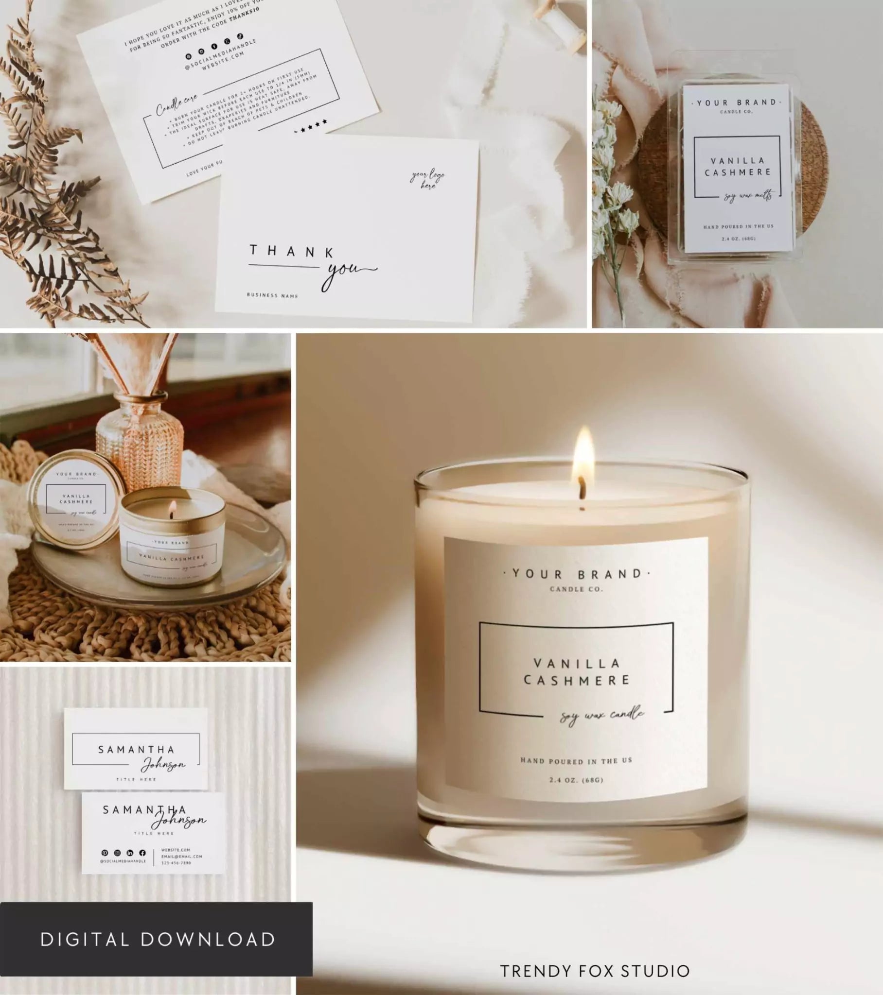 DIY Canva Candle Label Template