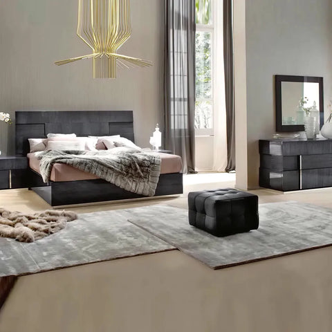 Recámara completa Montecarlo King Size Akabani Muebles Italianos