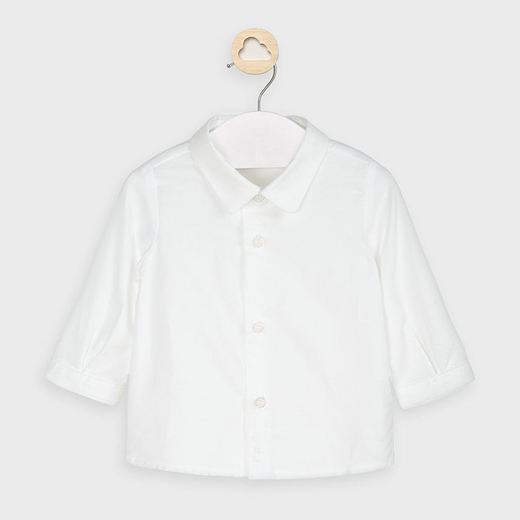newborn white dress shirt