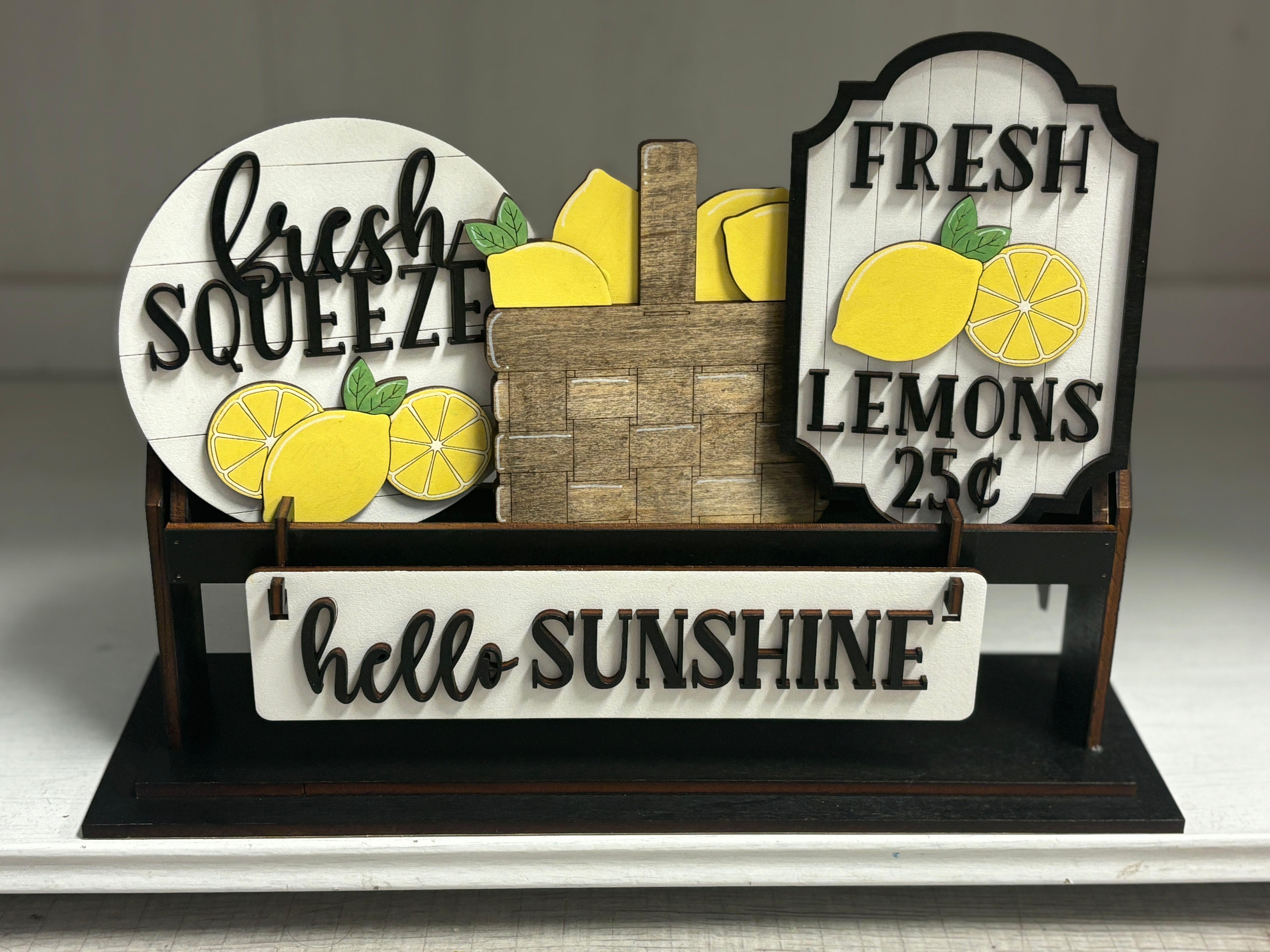Hello Sunshine lemon wagon/shelf set