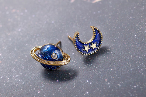 Moon And Planet Studs