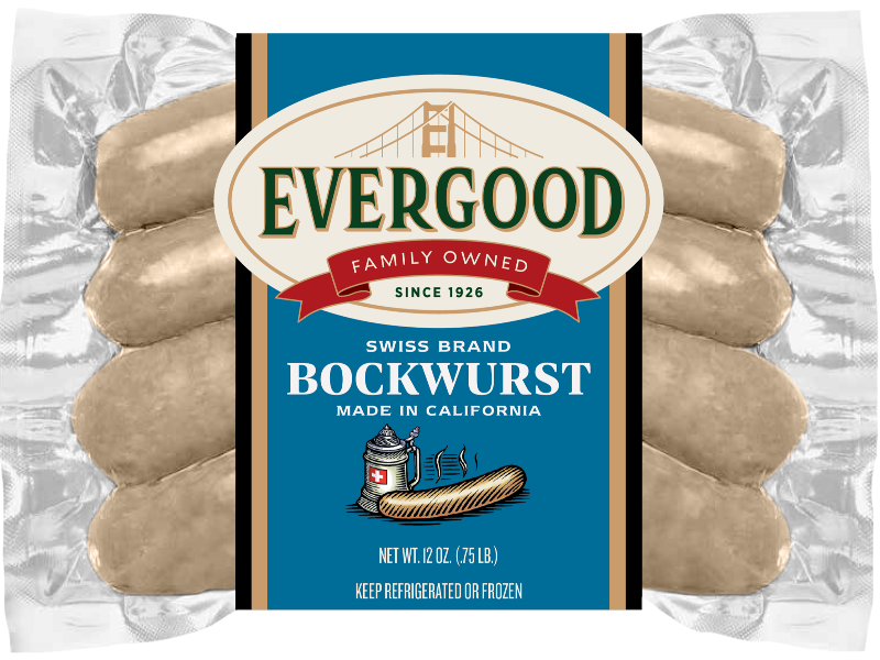 Picture of Evergood Foods Swiss Bockwurst Sausage - 12 oz
