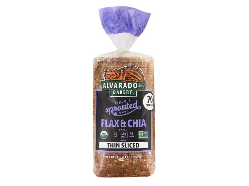 Picture of Alvarado Street Bakery Thin-Sliced Sprouted Wheat Flax & Chia Bread - 19 oz
