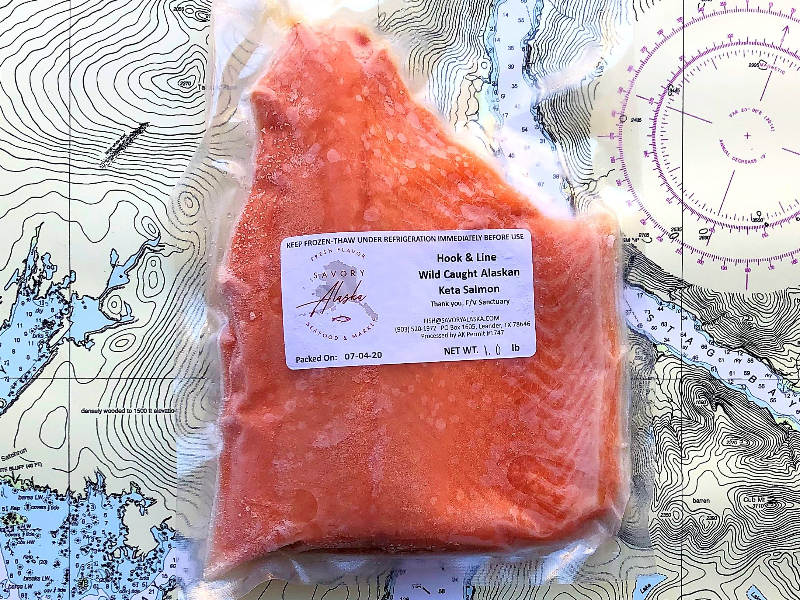 Picture of Savory Alaska Wild Caught Alaskan Keta Salmon Fillet - 1 lb