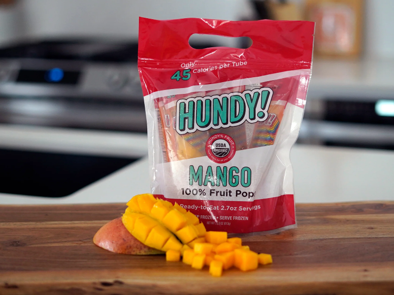 Picture of HUNDY! Mango 100% Fruit Pops - 8 ct