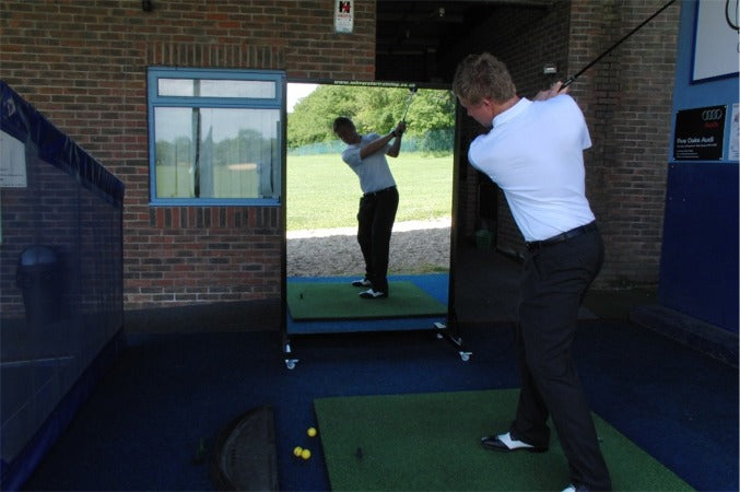 Write a blog about the How to Improve Your Golf Swing by Practicing in Front of a Mirror