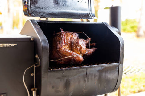 turkey in smoker