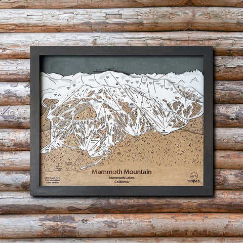 Mammoth Mountain Bestselling Wooden Ski Map