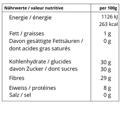 Poudre de Framboise valeur nutri