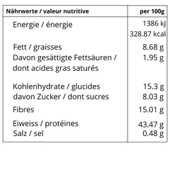 Vanilla vegetable protein mix nutritional value
