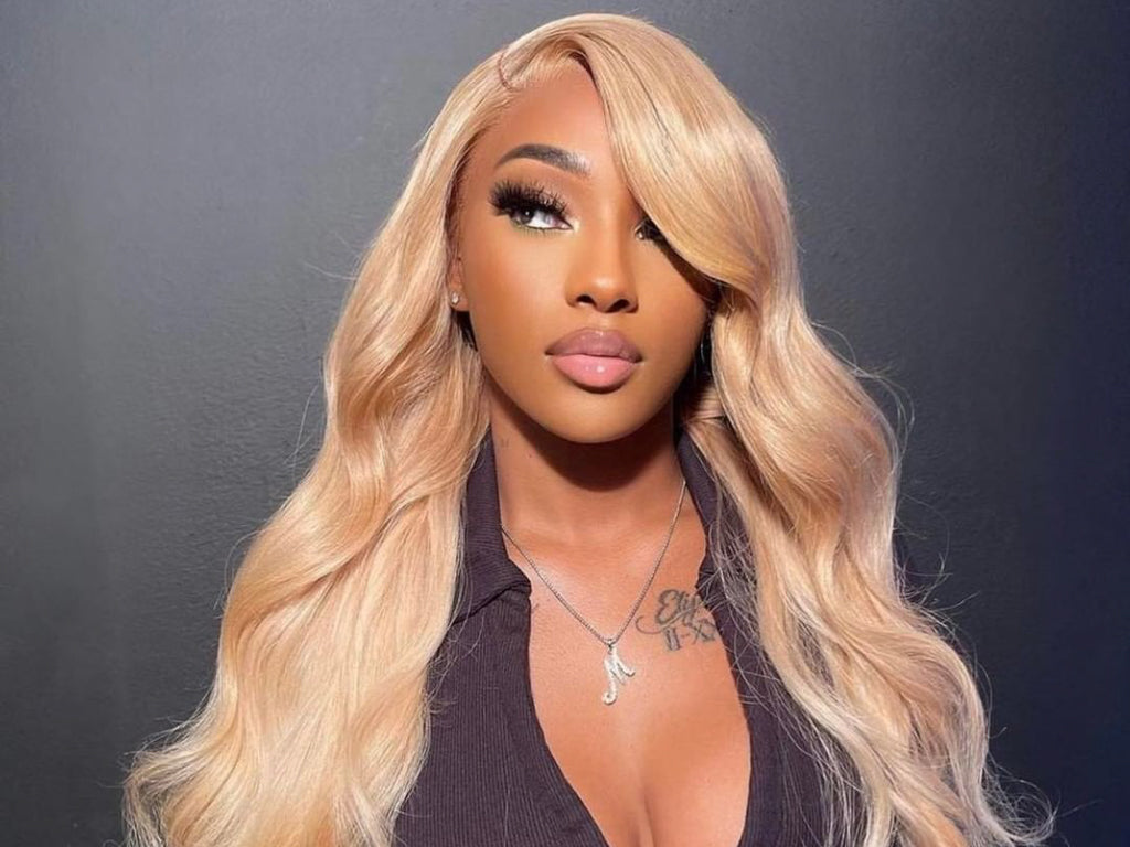 Tint the roots of your lace front wig with semi-permanent dye to create a natural-looking hairline and scalp.
